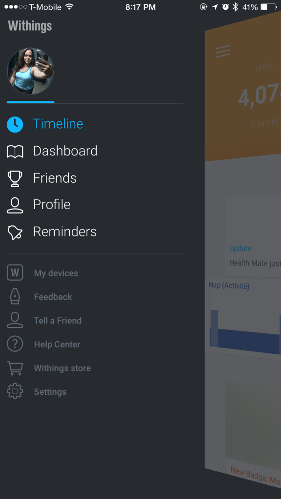 Withings Activité Pop  Review activity tracker - Healthmate App Menu - Analie Cruz