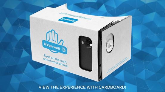 att - it can wait vr driving simulation app - google cardboard- cruz