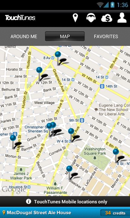 TouchTunes Jukebox Mobile App -app locations TouchTunes Jukebox Mobile App -app locations -Cruz