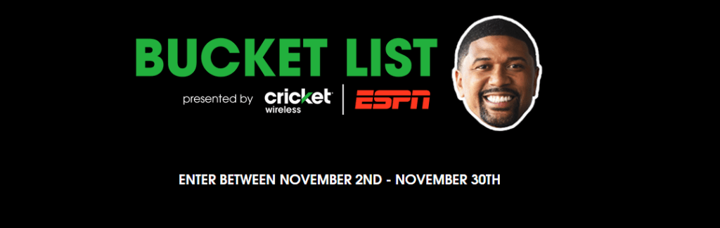 Cricket & ESPN Bucket List Sweepstakes cricket-wireless-espn-bucket-list-sweepstakes
