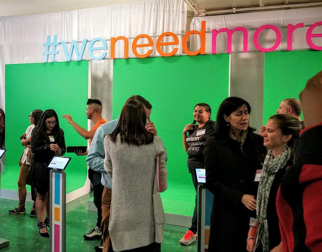 See Your Future, with a short quiz to uncover their potential STEM career and see their individual photos come to life in a STEM inspired digital jumbo mosaic art installation. verizon-giving-foundation-event-ps-171-patrick-henry-harlem-new-york-weneedmore-analie-cruz