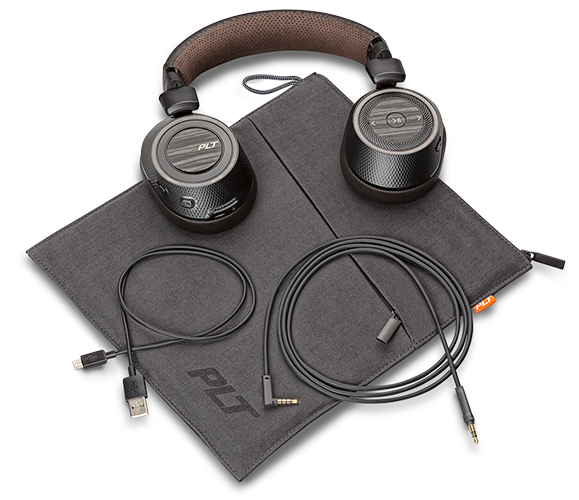 Plantronics BackBeat Pro 2 - Bag and Cables - Credit: Plantronics backbeat-pro-2-headphones-black-case-and-cords-medium