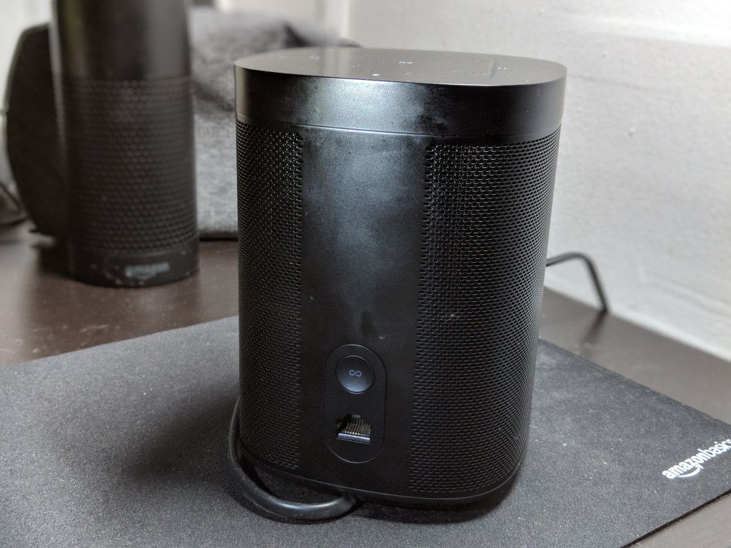 Back - Ethernet Port - Reset Button - Back - Ethernet Port - Reset Button - Sonos One Smart Assistant Speaker Review