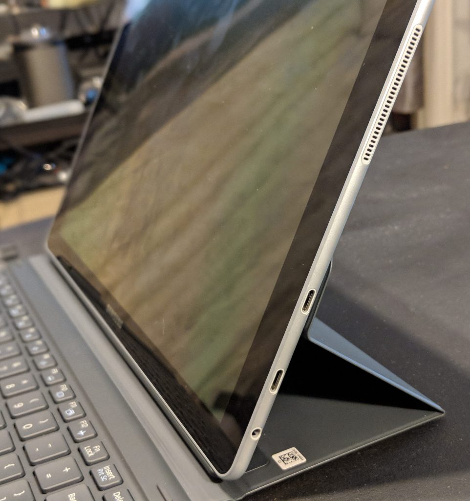 USB-C ports and speaker grille - Samsung Galaxy Book 12 Review - Windows 10 2-in-1 - Analie4