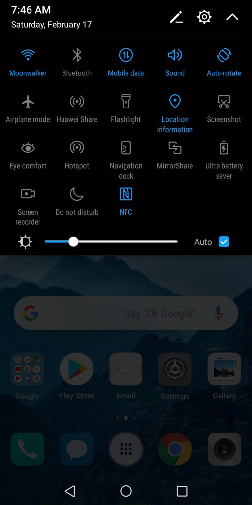 Huawei Mate 10 Pro Review -EMUI 8.0 - Settings - Drop down Huawei Mate 10 Pro Review -EMUI 8.0 - Settings - Drop down