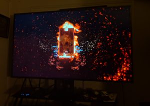 Playing Tetris Effect - Hisense 65H8E 4K TV Review