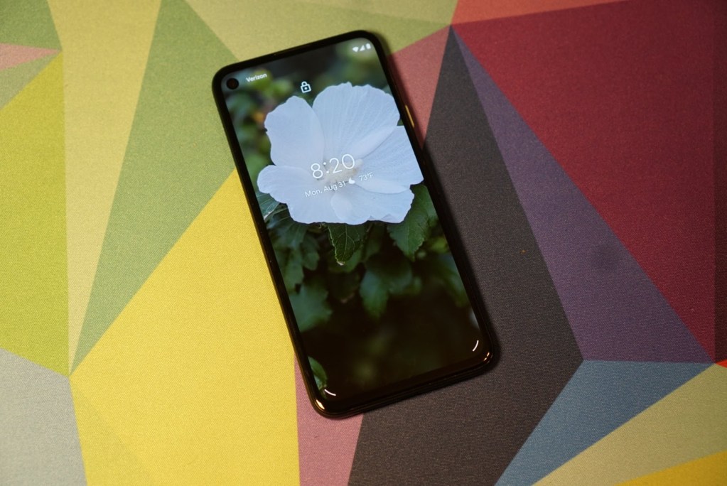 Lock screen on Google Pixel 4a