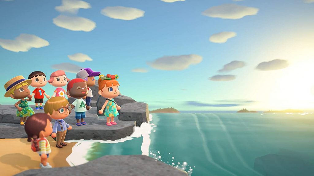 characters by water on sunny day