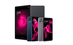 two phones and a tablet